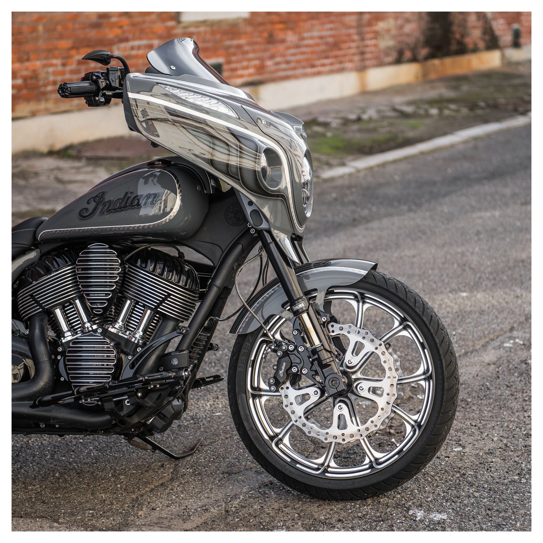 Arlen Ness 21" Pro Short Front Fender For Indian Touring 2014-2022 - Image 2