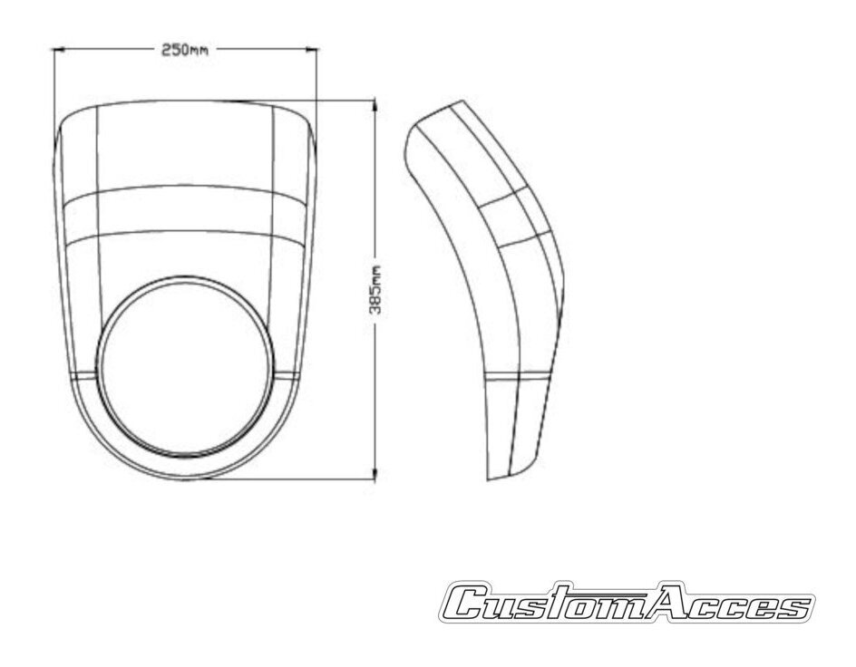 Fairings CustomAcces Anarchy Semi-Fairing Honda Rebel 500 2017-2019 Black [Open Box] - Image 3