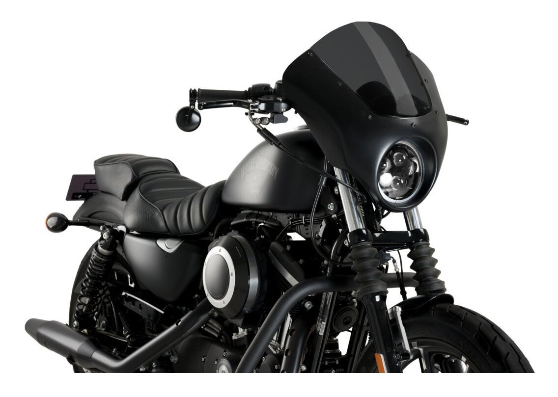 Fairings CustomAcces Dark Night Semi-Fairing For Harley Sportster 2009-2021 Dark Smoke [Open Box]
