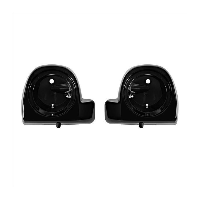 Fairings HogWorkz Vented Lower Fairing Speaker Pod Mounts For Harley Touring 2014-2022 Vivid Black [Previously Installed]